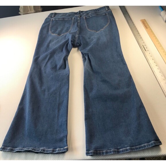 Lane Bryant Wide Leg Flare Denim Jeans Plus Size 24 - Picture 11 of 12